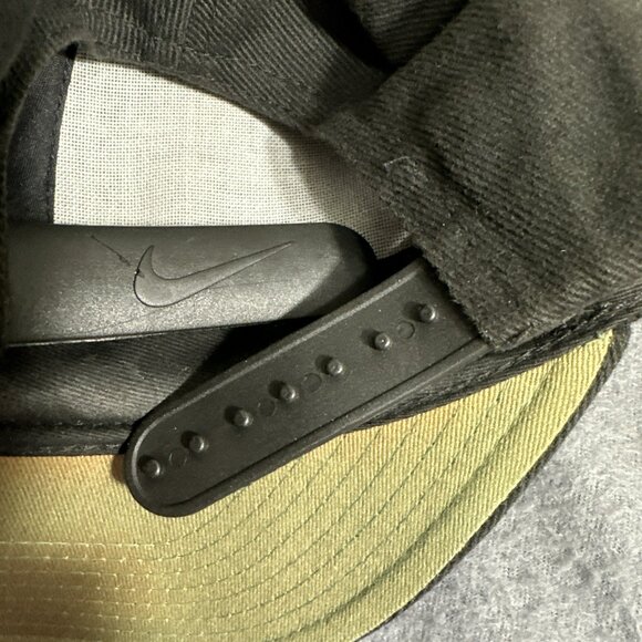 Vintage 90s Nike Swoosh Black Baseball Hat Made in Taiwan Adjustable Cap Y2K - Picture 12 of 13